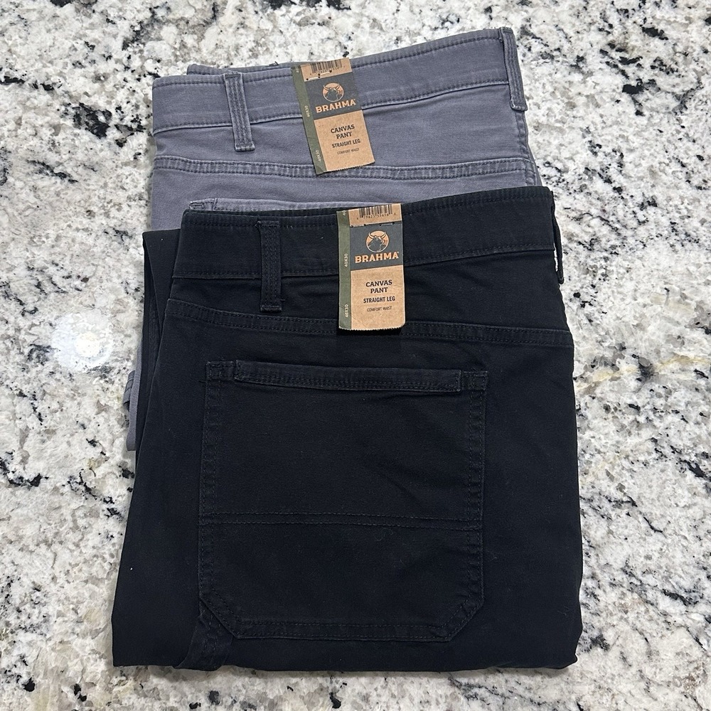 NWT Brahma Canvas Carpenter Pants Men 40x30 Straight Leg Comfort Waist Lot of 2